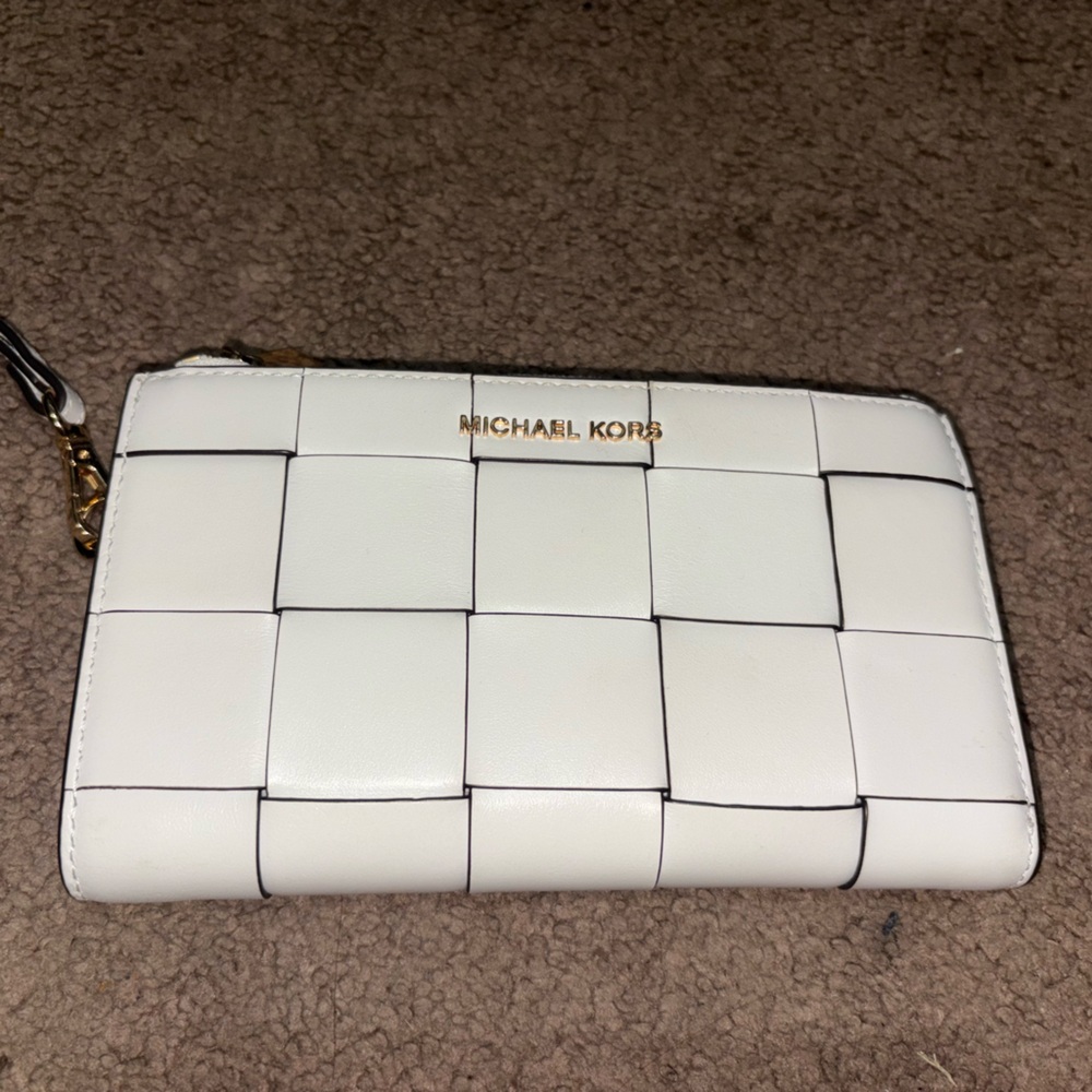 Michael Kors White Wristlet